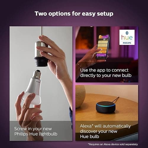 Philips Hue White & Colour Ambiance Smart Bulb Twin Pack LED [B22 Bayonet Cap] - 1100 Lumens (75W Equivalent). Works with Alexa, Google Assistant and Apple Homekit, 2 Count (Pack of 1) thumbnail 5