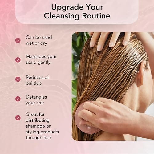 Kitsch Scalp Massager for Hair Care - Scalp Scrubber, Shampoo Brush & Exfoliator for All Hair Types - Relaxing & Exfoliating - Terracotta thumbnail 3