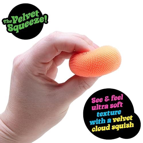 Schylling NeeDoh Teenie Needoh Fuzzball 4 Pack - Sensory Squeeze Toy - 1.5" in Diameter - Colors May Vary thumbnail 3