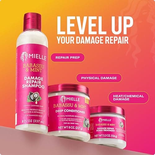 Mielle Organics Babassu & Mint Deep Conditioner with Protein, Moisturizing & Conditioning Deep Treatment, Hydrating Repair for Dry, Damaged, & Frizzy Hair (8 Oz) thumbnail 5