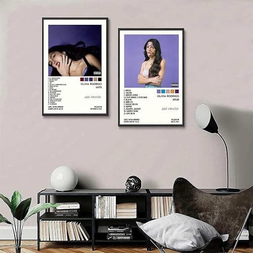 Sumooa 2 PCS Olivia Poster Rodrigo Music Album Cover Für Zimmer, Ästhetische Leinwand-Wandkunst, Schlafzimmer-Dekor 12x18inch(30x45cm) thumbnail 4