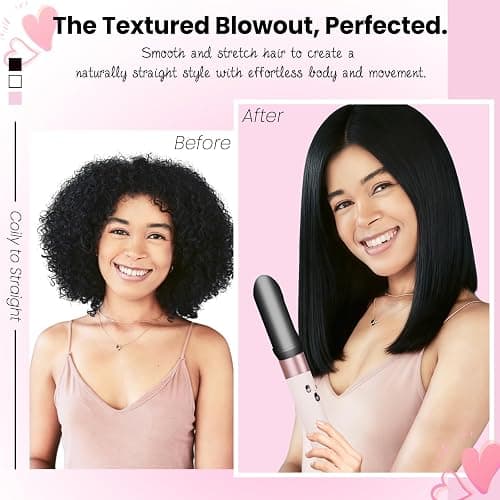 YTCHYYSK Hair Smooth Attachment for Dyson Airwrap HS01 HS05 HS08, Gentle Airflow Smooth Nozzle for Air wrap, Hair Straightener Replacement Part from Curly Coliy Wet to Straight Smooth Sleek Shiny Hair thumbnail 5