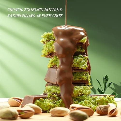 Meltz Premium Dubai Chocolate Bar 192g - Pistachio Kunafa Luxurious UEA Middle Eastern Delight - Milk Chocolate Pistachi KnaFeh - Perfect Dubai Sweets Treat Box Dairy Gift (pack of 1) thumbnail 4
