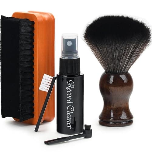 6-in-1 Vinyl Record Cleaning Kit | Vinyl Record Cleaner Kit – Includes 2in1 Velvet Microfiber Brush, Soft Antistatic Nano Fiber Brush, Cleaning Liquid, Duster & Stylus Brush, Storage Box, for Records - Image 1