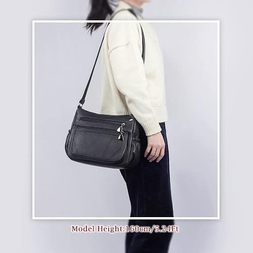 Crossbody Purse for Women Ladies Soft PU Leather Shoulder Bag Medium Roomy Handbag Fashion Tote Top Handle Satchel thumbnail 2