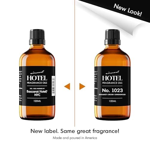 AirScent Hotel Diffuser Oil No. 1023 Inspired by The Baccarat Hotel Scent - Love Affair Fragrance Oil for Ultrasonic and Waterless Diffusers and Crafting - 10 mL, 0.34 fl oz Glass Bottle with Dropper thumbnail 2