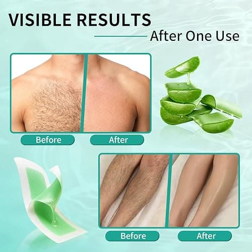 Wax Strips, 80 Pcs Wax Strips For Face & Body, Waxing Strips For Hair Removal At Home For Facial, Arms, Legs, Underarms, Bikini, Back, Women And Men (40*Big, 40*Small，6*Calming Oil Wipes) thumbnail 4