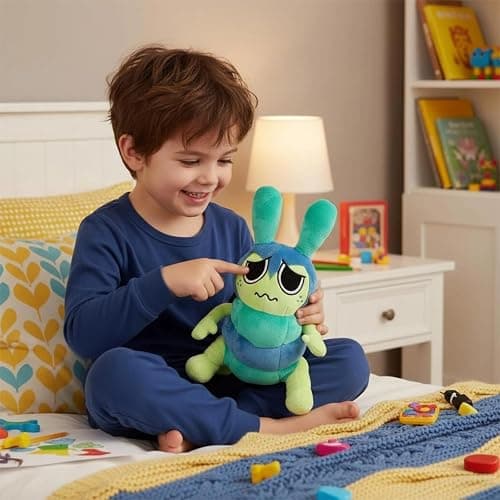 Dandy's World Plush, 10.6 inch Squirm from Dandys World Plushies Toys, Soft Stuffed Figure Doll for Fans, Stuffed Horror Game Figure Toy for Kids Boys Girls and Adult thumbnail 2