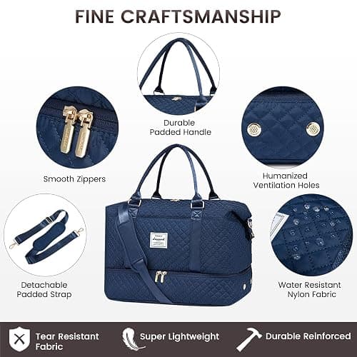LOVEVOOK Travel Duffle Bag,Weekender Bags for Women with Shoe Compartment，Carry on Overnight Bag with Toiletry Bag,Gym Duffel Bag with Wet Pocket, Hospital Bags for Labor and Delivery thumbnail 5
