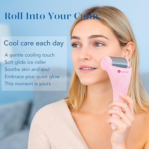 BAIMEI IcyMe Stainless Steel Ice Roller for Face & Gua Sha Facial Tools, Soothes Puffiness, Self - Care Gift for Women thumbnail 3