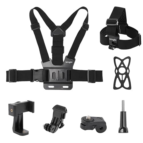 KINGKI Mobile Phone Chest Strap Harness Mount Head Strap Holder Kit for POV/VLOG,Cell Phone Clip Compatible with iPhone,Samsung,GoPro Hero 12, 11,10, 9, 8, AKASO,DJI Osmo,and Action Cameras… thumbnail 8