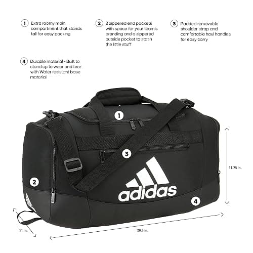 adidas Unisex Adult Defender 4.0 Gym Duffel Bag for Men and Women thumbnail 3