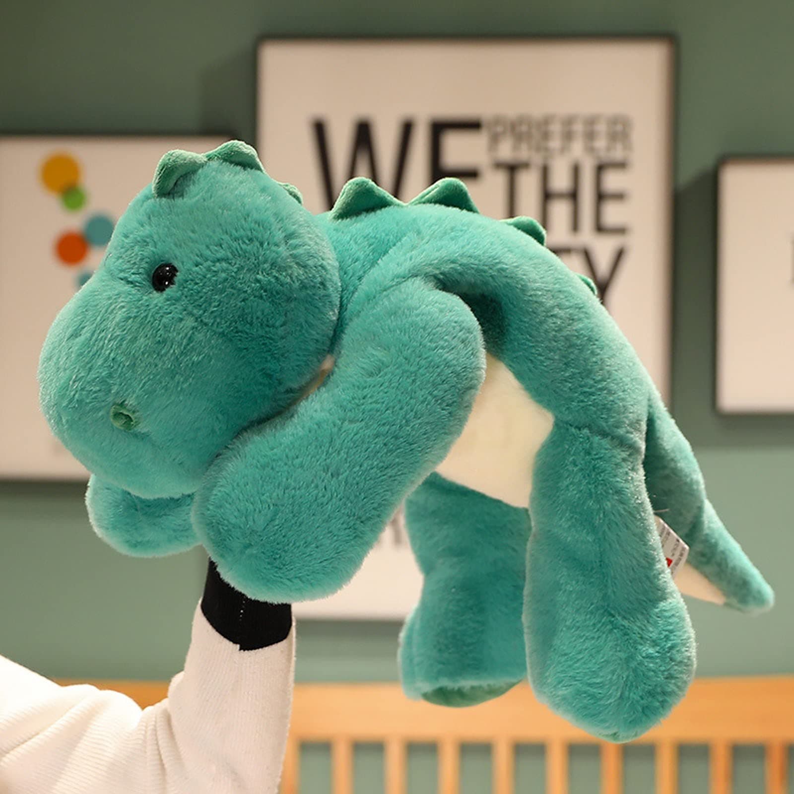 Hronsa Weighted Stuffed Animals for Anxiety, 19.7in 3.3lbs Weighted Dinosaur Plush Cute Dinosaur Stuffed Animals Toy Weighted Plush Animals Pillow for Adults Boys Girls,Green Dinosaur thumbnail 6
