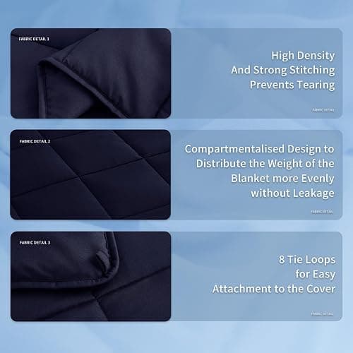 Topcee Weighted Blanket for Adults (20 lbs, 48" x 72") Twin Size Soft Cooling Heavy Blanket Sleeping, Apply to 130-160 lbs Body, Thick Breathable Blanket with Glass Bead, Easy Care thumbnail 6