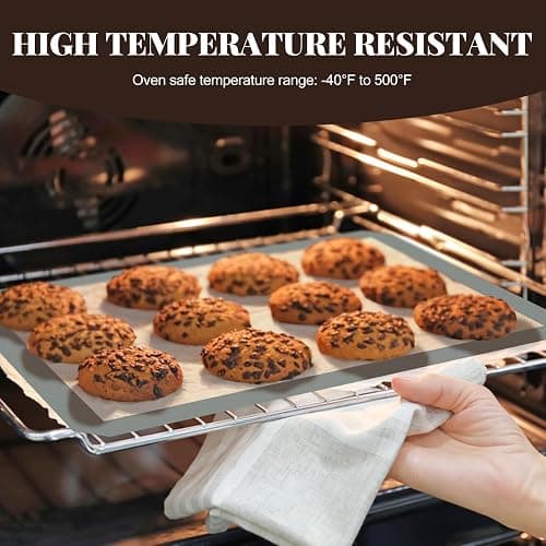 Silicone Baking Mat, 3 Pack Reusable Baking Mat, Non-Stick, Food Safe Silicone Mats for Baking, Oven Baking Sheet for Making Cookies, Macaroons, Bread thumbnail 5