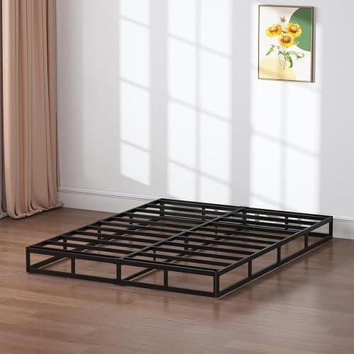 SHLAND Queen Box Spring 7 Inch Low Profile Queen Size Bed Base, 3000 lbs Black Heavy Duty Metal Mattress Foundation with Easy Clean Fabric Cover, Easy Assembly thumbnail 8