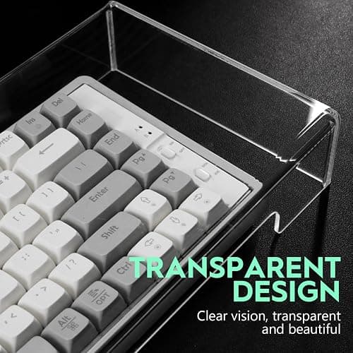 Gadpiparty Clear Acrylic Keyboard Dust Cover Protector for 104-Key Mechanical Keyboards Waterproof Spill Resistant Keyboard Cover for Home Office Use 18.7 X 5.91 Inches thumbnail 7