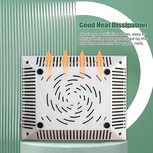 BQAN Nail Dust Collector, 40w Dust Collector Nail Tech Supplies, Dust Extractor with 1 Pc Dust Brush, Vacuum Dust Collector Fan Nail Tech Must Haves thumbnail 4