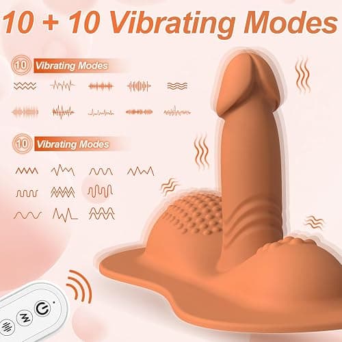 Women Sex Toys Sit and Ride Vibrators Dildo with 10 +10 Vibrating Modes, REYHKINO Remote Control Vibrator Clit Anal G Spot Double Stimulator, Monster Dildo Adult Sex Toy Games for Women Men Couples thumbnail 4