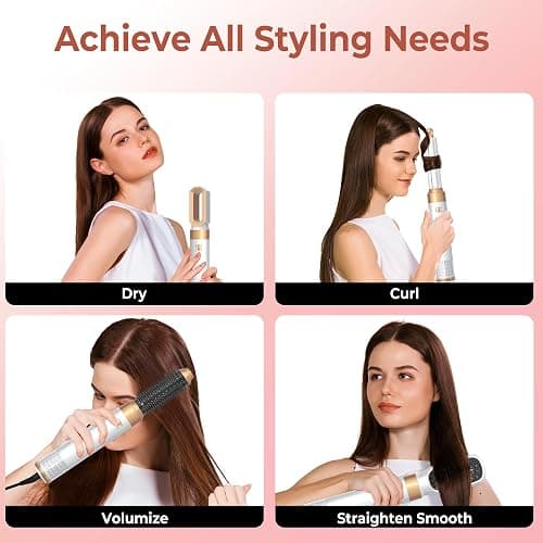 Air Styler 5 In 1 Magic Styler Avec 1000W Seche Cheveux, Brushing Brosse Soufflante, Auto Boucleur a Air, Brosse Soufflante Lissante, pour Sécher, Boucler, Lisser thumbnail 3