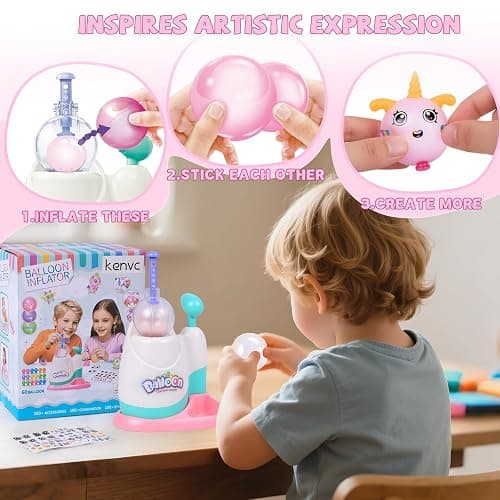 Kenvc DIY Balloon Animal Kit Toys, Craft Kits for Kids, Make Your Own Magic Balloon, Arts & Crafts for 3 4 5 6 7 8 9 10 11 12 Year Boys and Girls, DIY Creative Activity Birthday Gifts 3+ Ages thumbnail 8
