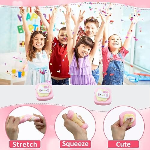 Taba Squishy Toys Cat, Relief Squishy, Cat Squeeze Toys, Anxiety Plushie Soft Silicone Toy, Suitable Adults Kids Party Favor Gift Small Toys for Stress Relief thumbnail 5