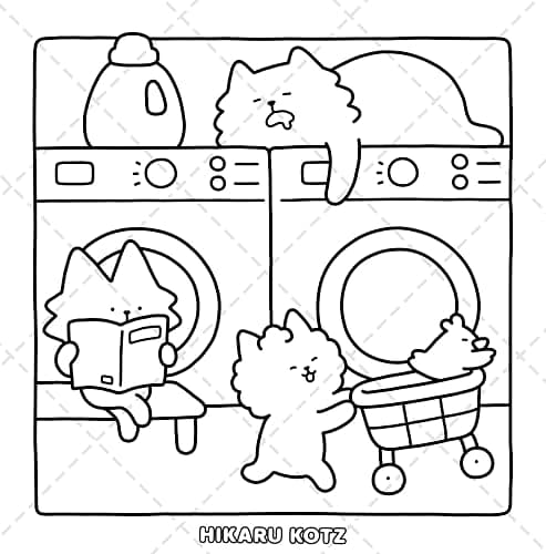 Comfy Days: Cozy and Funny Coloring Book for Adults and Teens thumbnail 6