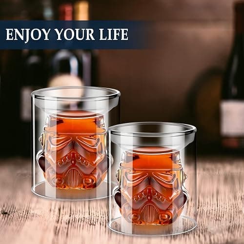 Creative Whisky Sobriety Glasses, Whiskey Carafe, Flask Carafe for Wine, vodka, Scotch, Bourbon, Liquor - 150ml Gifts for Men, 2 pcs thumbnail 4
