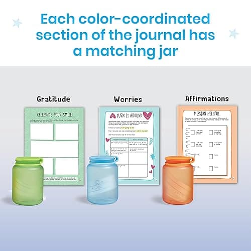 hand2mind Filling My Jars Interactive Journal, Kids Gratitude Journal, Growth Mindset Activities, Positive Affirmations for Kids, Mindfulness for Kids, Social Emotional Learning, Calm Down Corner, Medium thumbnail 4