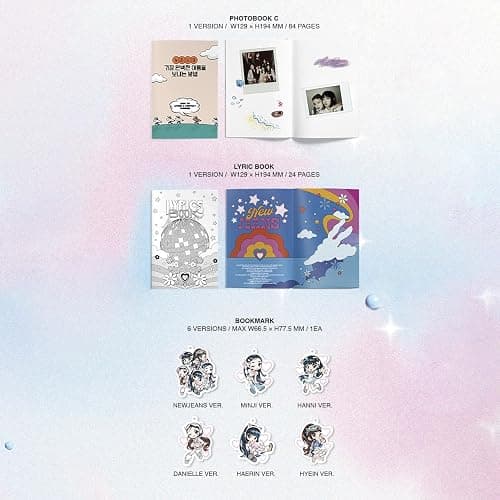 Get Up 2nd EP Album Bunny Beach Bag ver. / Random Photobook A+B+C Lyric Book + Photocards + Stickers Postcards + Bookmark + 1 Extra PVC Photocard K-POP Sealed Album thumbnail 6