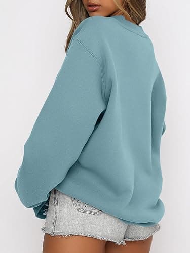 ANRABESS Sweatshirt for Women Oversized Crewneck 2026 Fall Outfits | Long Sleeve Cute Fleece Pullover Top，Loose Fit Soft Teen girls Preppy，Work＆Casual Daily Lounge Wear, Winter Cozy Clothes thumbnail 2