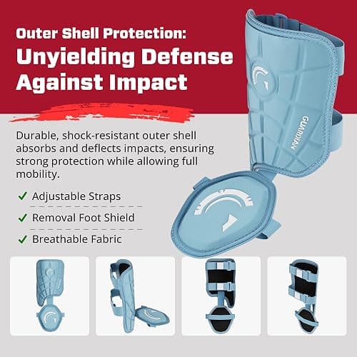 Guardian Youth Elbow Guard & Leg Guard - Baseball Protective Gear KIT thumbnail 2