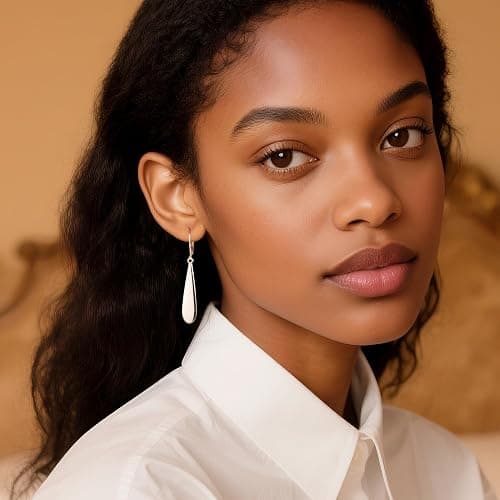 925 Sterling Silver Long Teardrop Dangle Earrings for Women Hypoallergenic Drop Leverback Earrings Trendy Silver Long Teardrop Dangle Earings for Jewelry Gifts thumbnail 2