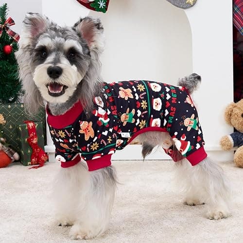 XPUDAC 4 Pack Dog Pajamas for Small Dogs Cats Plaid Dog Clothes Puppy Onesies Pet Christmas Pajamas Puppy Jumpsuits Pet Pjs Shirt Apparel thumbnail 4