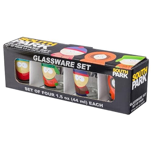 Silver Buffalo South Park Featuring Stan, Kenny, Cartman, and Kyle 4 Pack Mini Glasses, 1.5 Ounces thumbnail 10