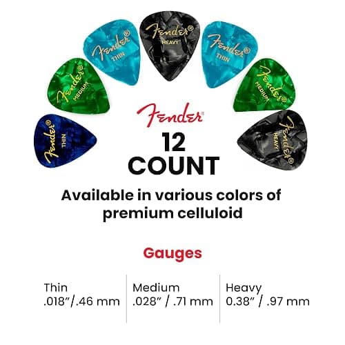Fender Premium Picks Sampler - 12 Pack Includes Thin, Medium & Heavy Gauges (Austin Bazaar Exclusive) thumbnail 7
