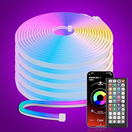 Macchiatto Neon LED Strip 2 x 5m, Led Streifen Wasserdichte Flexible LED Lichtband mit App und Fernbedienung,Farbwechsel LED Lichterkette für Wohnzimmer,Schlafzimmer, Spielzimmer - Image 1