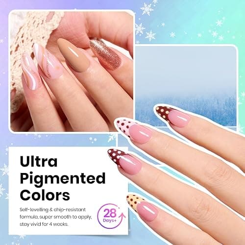 Beetles Gel Nail Polish Set - 36 Colors Nature's Tales Nail Colors Kit with Glossy & Glitter Top Coat, Soak Off UV LED Nail Gel Kit, Long Lasting Nail Art for DIY Home Salon Manicure Gift for Women thumbnail 5