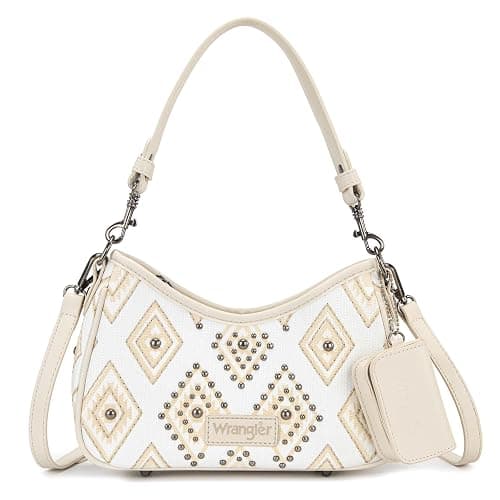 Wrangler Western Shoulder Bag for Women Aztec Crescent Clutch Hobo Bag With Detachable Pouch - Image 1