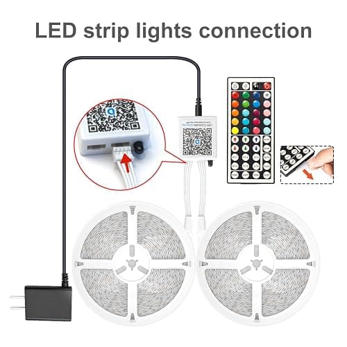 DAYBETTER LED Strip Lights 150 ft, Smart LED Lights for Bedroom, Bluetooth Led Light Strips with Remote, App Control, DIY Colors, RGB Color Changing LED Strip Lighting Music Sync, Party, Room Decor thumbnail 8