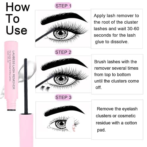 Lash Remover for Cluster Lashes 5ml LAUBESS LASH Remover for Lash Extensions at Home Lash Clusters DIY Eyelash Extension Remover DIY Lash Extension Remover Adhesive thumbnail 5
