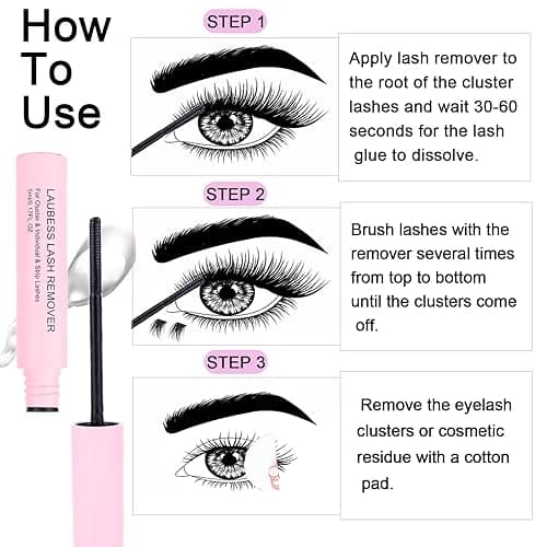 Lash Remover for Cluster Lashes 5ml LAUBESS LASH Remover for Lash Extensions at Home Lash Clusters DIY Eyelash Extension Remover DIY Lash Extension Remover Adhesive - Lash Remover 5ml thumbnail 5