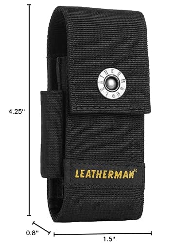LEATHERMAN, Premium Nylon Snap Sheath with Pockets, Fits 4" to 4.5” Multi-Tools, Black, Medium thumbnail 2