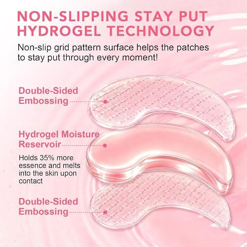 PDRN Collagen Niacinamide Under Eye Patches, Patchs pour les Yeux Hydrogel Pour Cernes, Poches, Antirides et Ridules, Soin Hydratant et Raffermissant Intense, Korean Skincare, 60 Patchs thumbnail 6
