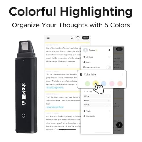 VYU iMark Digital Highlighter, Book Markers for Reading and Annotations, Real-Time Sync to Digitize, Store, and Share Quote Cards, Best Gift for Book Lovers, Students thumbnail 3
