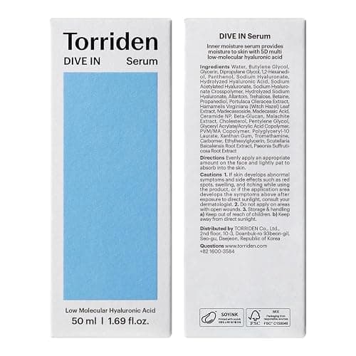 Torriden DIVE IN Hyaluronic Acid Serum for Deep Hydration | Korean K-Beauty Glass Skin Plump Glow | Lightweight Fast-Absorbing Face Serum 50ml (1.69 fl.oz.) thumbnail 8