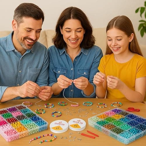 ASIMASIKE 6MM Glass Beads Kit for Jewelry Making - 3 Box Set 72 Colors, 3000pcs Round Colorful Beads for DIY, Beads for Bracelets, Gifts for Teen Girls thumbnail 2