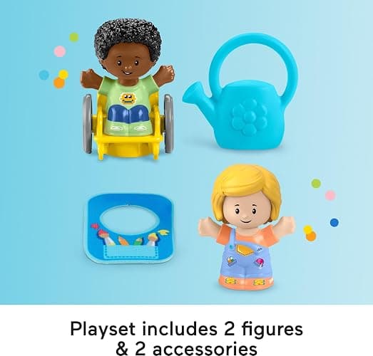 Fisher-Price Little People Toddler Playset Play for All School with 2 Figures & 2 Accessories for Preschool Pretend Play Ages 1+ Years thumbnail 6