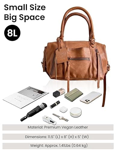 WINSASI Women Mini Tote Bags (8 L) City Bags Tote Bag Purse Vegan Leather Hobo Handbags With Adjustable Dual Straps thumbnail 5