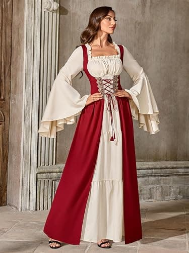 Abaowedding Women Renaissance Costume Medieval Dress Irish Cosplay thumbnail 2